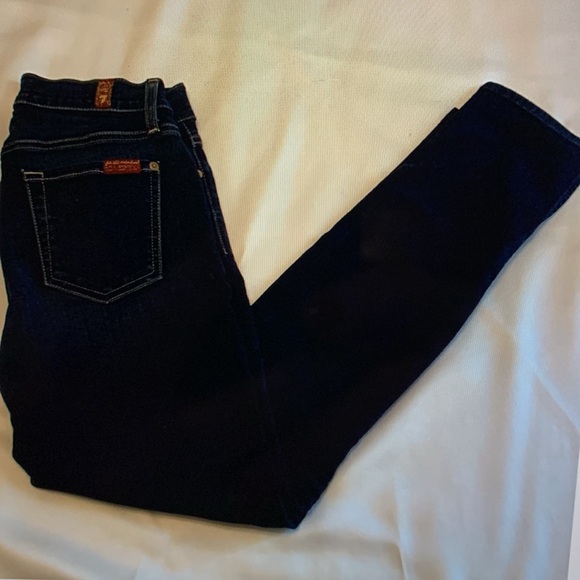 7 For All Mankind Blue Premium Denim Jeans. The Ankle Skinny, size 25 - Picture 13 of 15